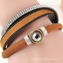 Novos produtos quentes para 2015 moda multi strass strass rhinestone wrap pulseira